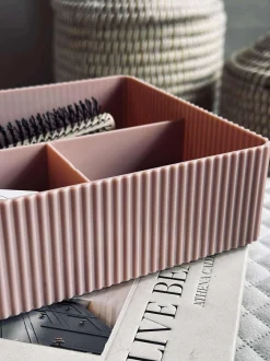 VIAMAJA Makeup Opbevaring|Kreativ Opbevaring<Makeup organiser med rumopdeling - Rosa