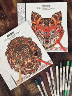 VIAMAJA Kontorartikler|Art Therapy<Malebog for voksne - Animal MIX