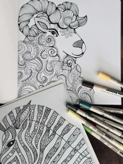VIAMAJA Kontorartikler|Art Therapy<Malebog for voksne - Animal MIX