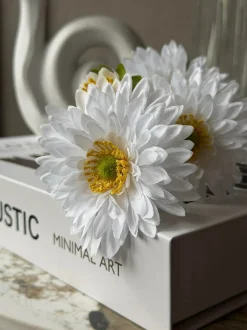 VIAMAJA Blomster<Marguerit stilk 60 cm - Hvid