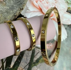 VIAMAJA Armbånd<Mindy sæt m. armbånd og øreringe - forgyldt