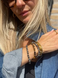 VIAMAJA Armbånd<Mindy sæt m. armbånd og øreringe - forgyldt