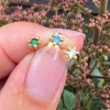 VIAMAJA Ørestikker<Mix box GIA Blue 18K forgyldt