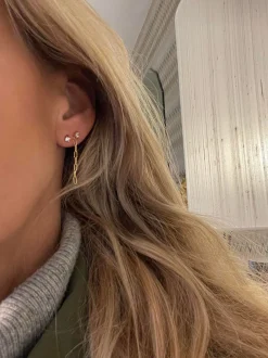 VIAMAJA Ørestikker<Mix box m. 4 øreringe - Jessica 18k forgyldt