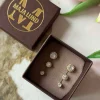 VIAMAJA Ørestikker<Mix box med 6 øreringe - Bea 18k forgyldt