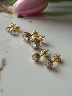 VIAMAJA Ørestikker<Mix box med 6 øreringe - Bea 18k forgyldt