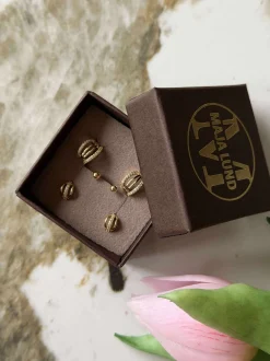 VIAMAJA Ørestikker<Mix box med 6 øreringe - Monique 18k forgyldt