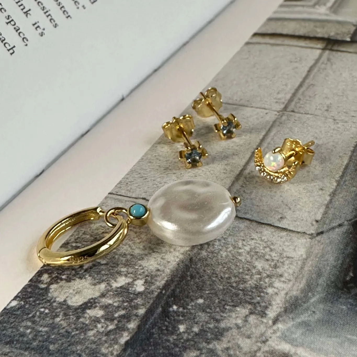 VIAMAJA Ørestikker<Mix box OLYMPIA med 4 øreringe - Sterling Silver
