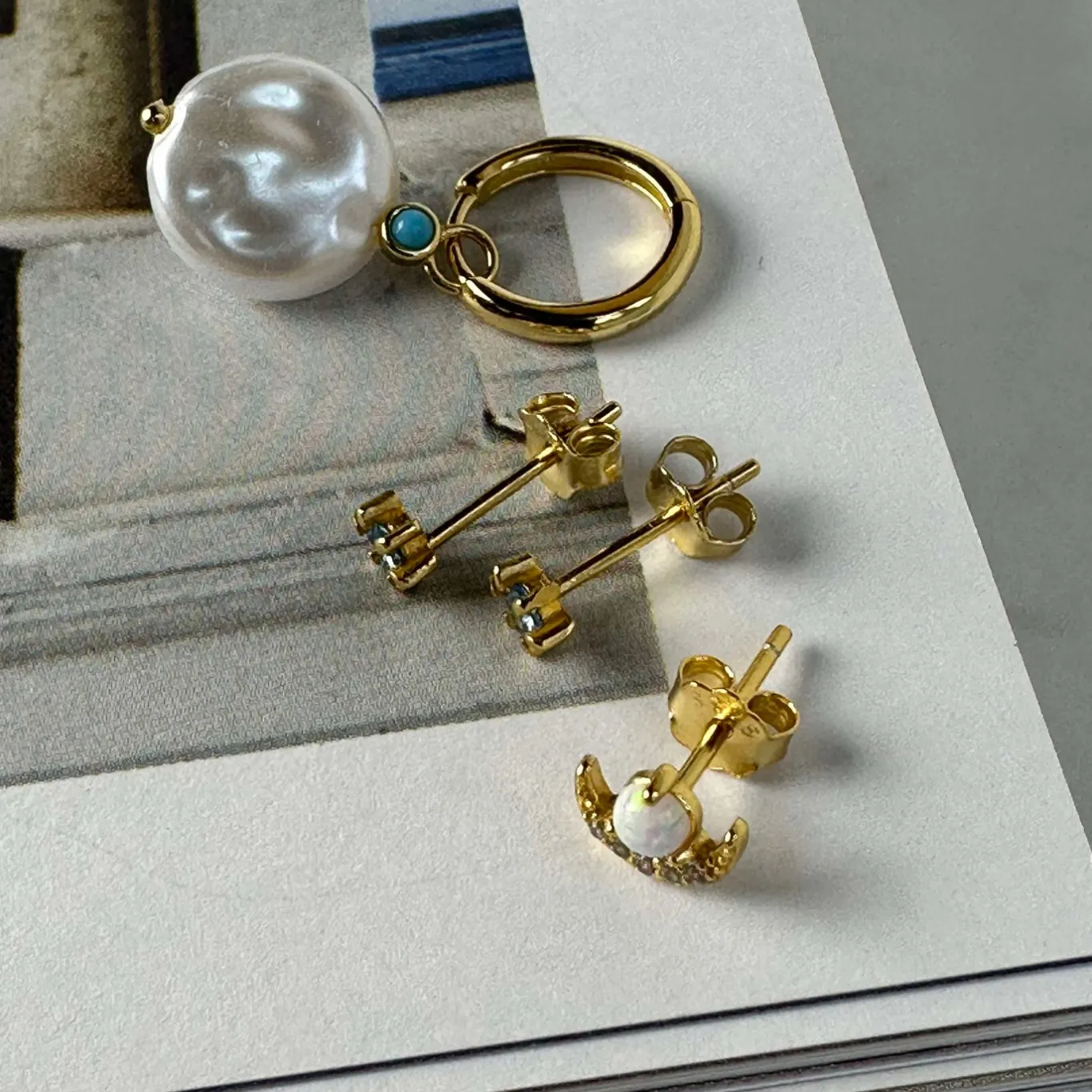 VIAMAJA Ørestikker<Mix box OLYMPIA med 4 øreringe - Sterling Silver