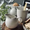 VIAMAJA Porcelæn Og Stentøj|Kander Og Karafler<Mælkekande Riflet - Porcelæn