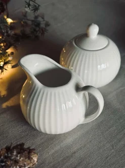 VIAMAJA Porcelæn Og Stentøj|Kander Og Karafler<Mælkekande Riflet - Porcelæn