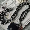 VIAMAJA Nøgleringe<Mobil / Nøglesnor – Black / silver leather