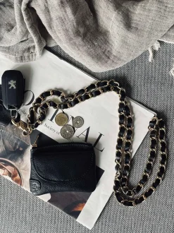 VIAMAJA Nøgleringe<Mobil / Nøglesnor – Black leather