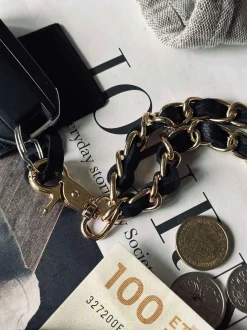 VIAMAJA Nøgleringe<Mobil / Nøglesnor – Black leather