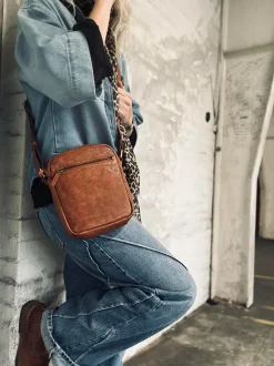 VIAMAJA Cross Body|Læder Tasker<Mobiltaske / Crossover – Cognac