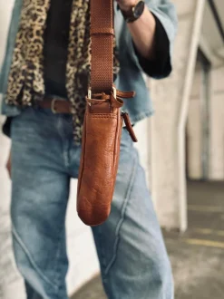 VIAMAJA Cross Body|Læder Tasker<Mobiltaske / Crossover – Cognac