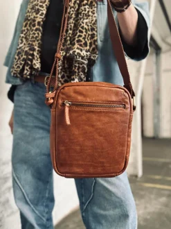 VIAMAJA Cross Body|Læder Tasker<Mobiltaske / Crossover – Cognac