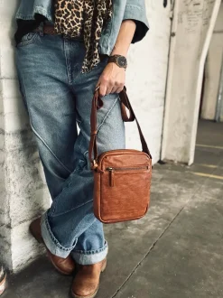 VIAMAJA Cross Body|Læder Tasker<Mobiltaske / Crossover – Cognac
