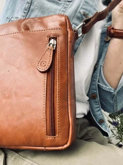 VIAMAJA Cross Body|Læder Tasker<Mobiltaske / Crossover – Cognac Daily