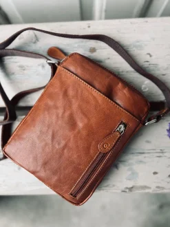 VIAMAJA Cross Body|Læder Tasker<Mobiltaske / Crossover – Cognac Daily