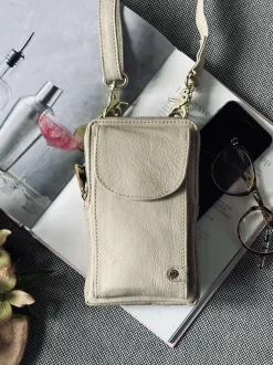 VIAMAJA Læder Tasker|Mobiltasker<Mobiltaske - Sand / gold
