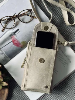 VIAMAJA Læder Tasker|Mobiltasker<Mobiltaske - Sand / gold
