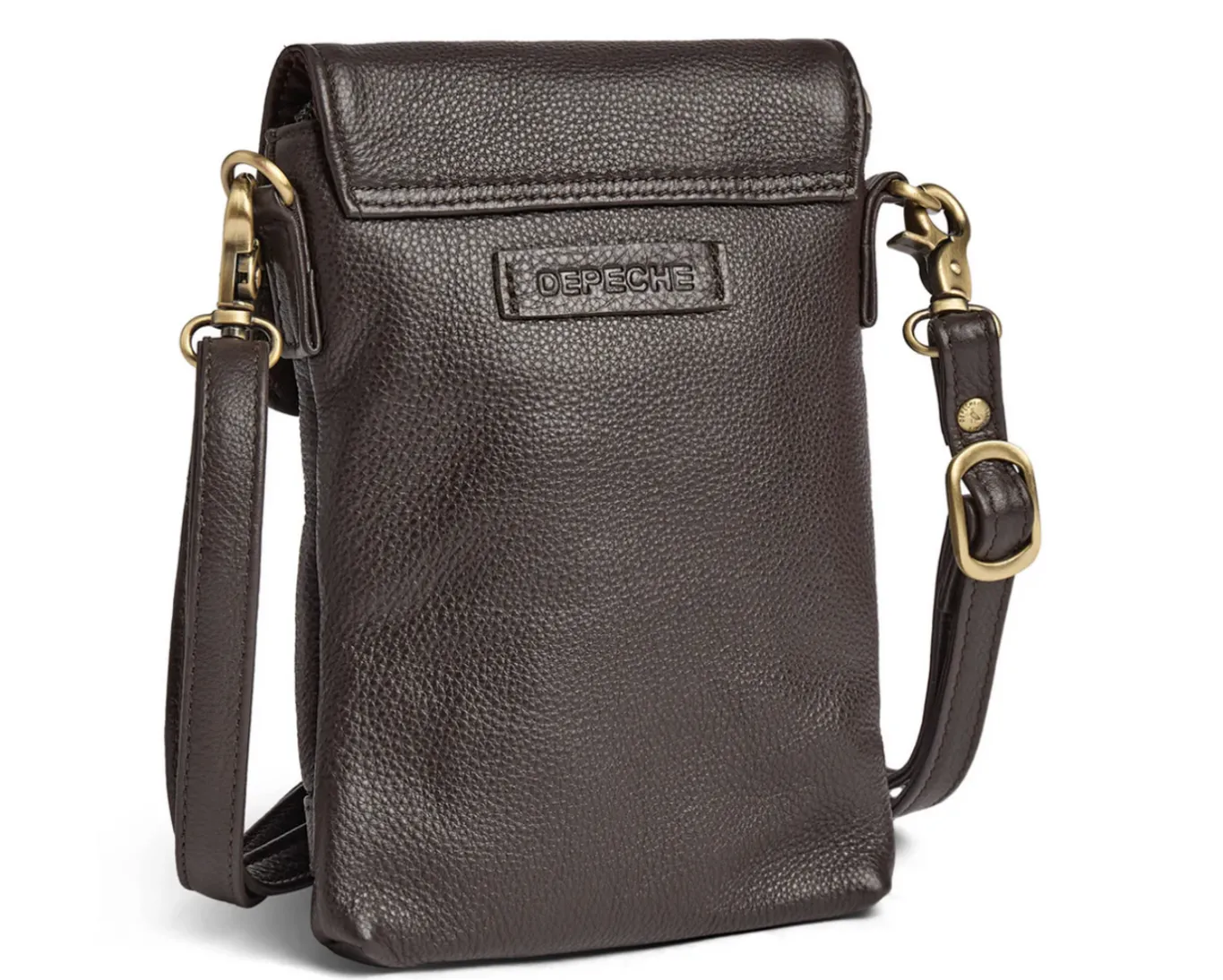 VIAMAJA Læder Tasker|Mobiltasker<Mobiltaske Aura - Dark mocca