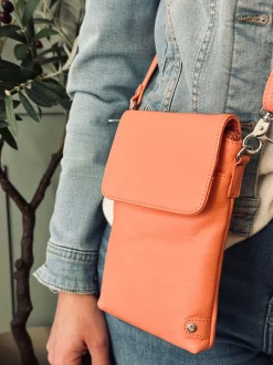 VIAMAJA Læder Tasker|Mobiltasker<Mobiltaske Aura - Soft peach