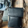 VIAMAJA Læder Tasker|Mobiltasker<Mobiltaske Aura Black