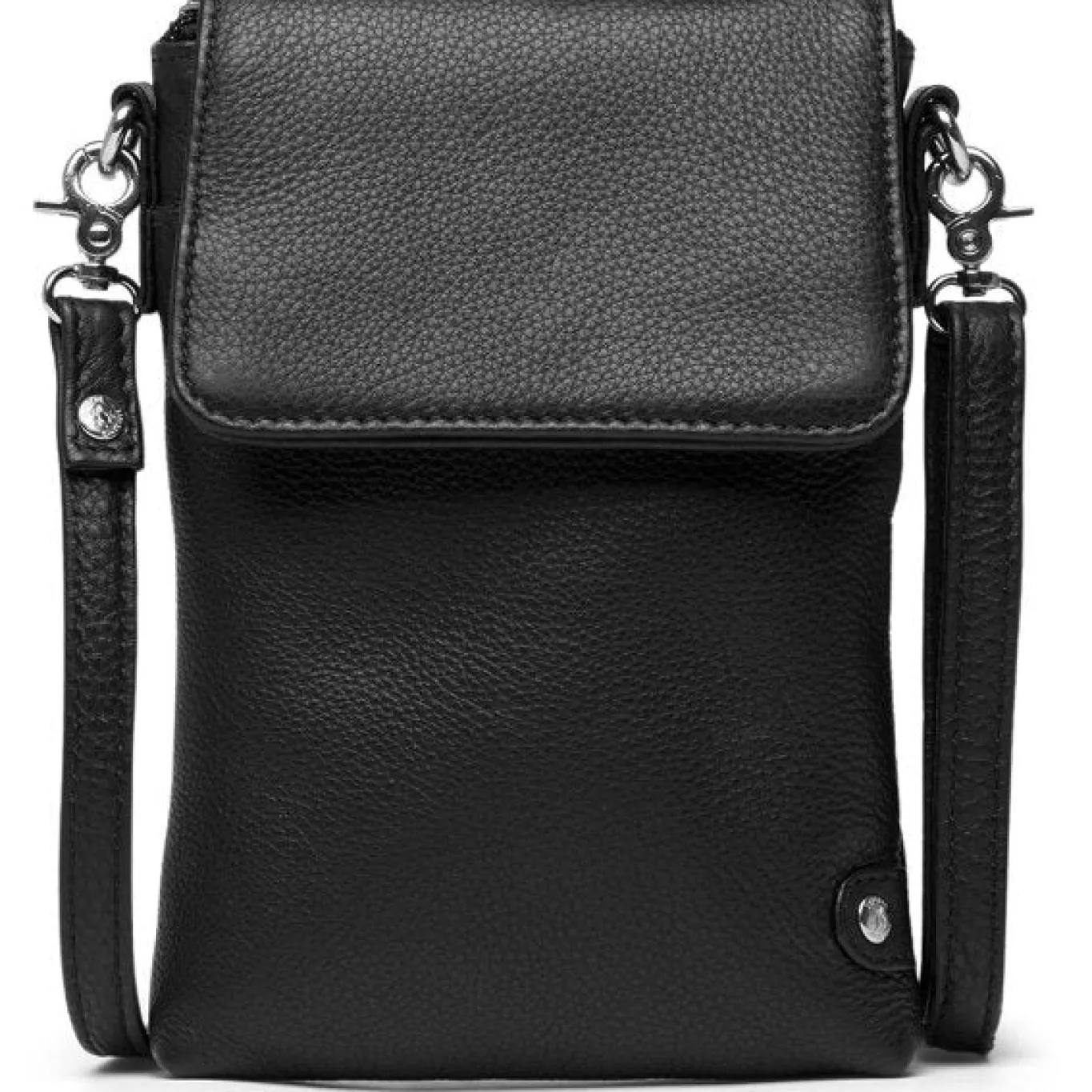 VIAMAJA Læder Tasker|Mobiltasker<Mobiltaske Aura Black