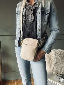 VIAMAJA Læder Tasker|Mobiltasker<Mobiltaske Liva - Sand / Gold