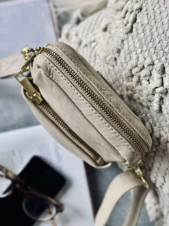 VIAMAJA Læder Tasker|Mobiltasker<Mobiltaske Liva - Sand / Gold