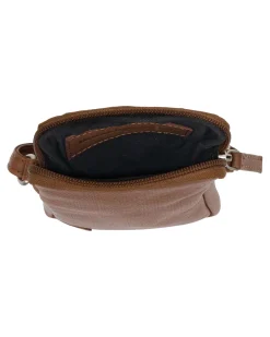 VIAMAJA Læder Tasker|Mobiltasker<Mobiltaske Misse - Coffee / silver