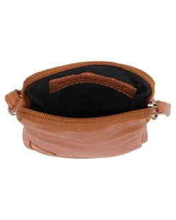 VIAMAJA Læder Tasker|Mobiltasker<Mobiltaske Misse - Cognac / silver