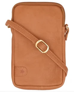 VIAMAJA Læder Tasker|Mobiltasker<Mobiltaske Misse - Cognac / gold