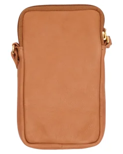 VIAMAJA Læder Tasker|Mobiltasker<Mobiltaske Misse - Cognac / gold