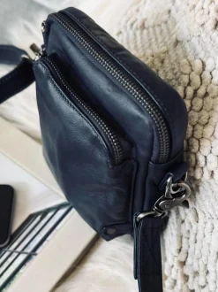 VIAMAJA Læder Tasker|Mobiltasker<Mobiltaske Navy