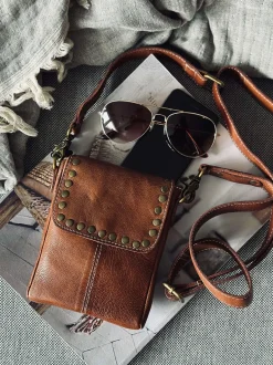 VIAMAJA Læder Tasker|Mobiltasker<Mobiltaske Sally Walnut