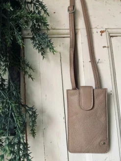 VIAMAJA Læder Tasker|Mobiltasker<Mobiltaske Small Aura Dusty taupe