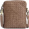 VIAMAJA Læder Tasker|Mobiltasker<Mobiltaske Sofya- Håndflettet Dark taupe