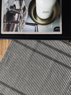 VIAMAJA Dørmåtte|Bademåtter<Måtte Recycling Beige strib - 50x80