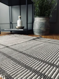 VIAMAJA Dørmåtte|Bademåtter<Måtte Recycling Beige strib - 50x80