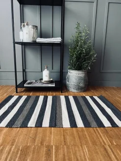 VIAMAJA Bademåtter<Måtte Recycling strib - 50x80 Grå/beige/natur