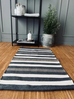 VIAMAJA Bademåtter<Måtte Recycling strib - 50x80 Grå/beige/natur