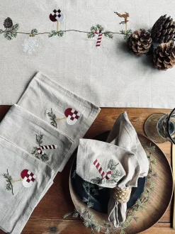 VIAMAJA Duge Og Mundservietter|Jul<Mundservietter Jul Nostalgi - 4 stk