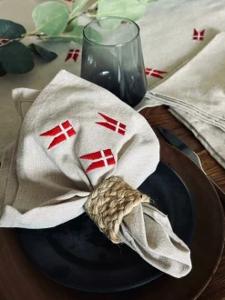VIAMAJA Duge Og Mundservietter|Højtider<Mundservietter med flag – 4 stk