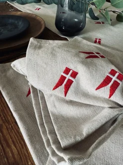 VIAMAJA Duge Og Mundservietter|Højtider<Mundservietter med flag – 4 stk