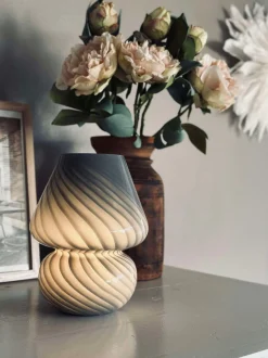 VIAMAJA Mushroom Lamper|Mushroom Lamper<Mushroom Large - Grå mundblæst glas