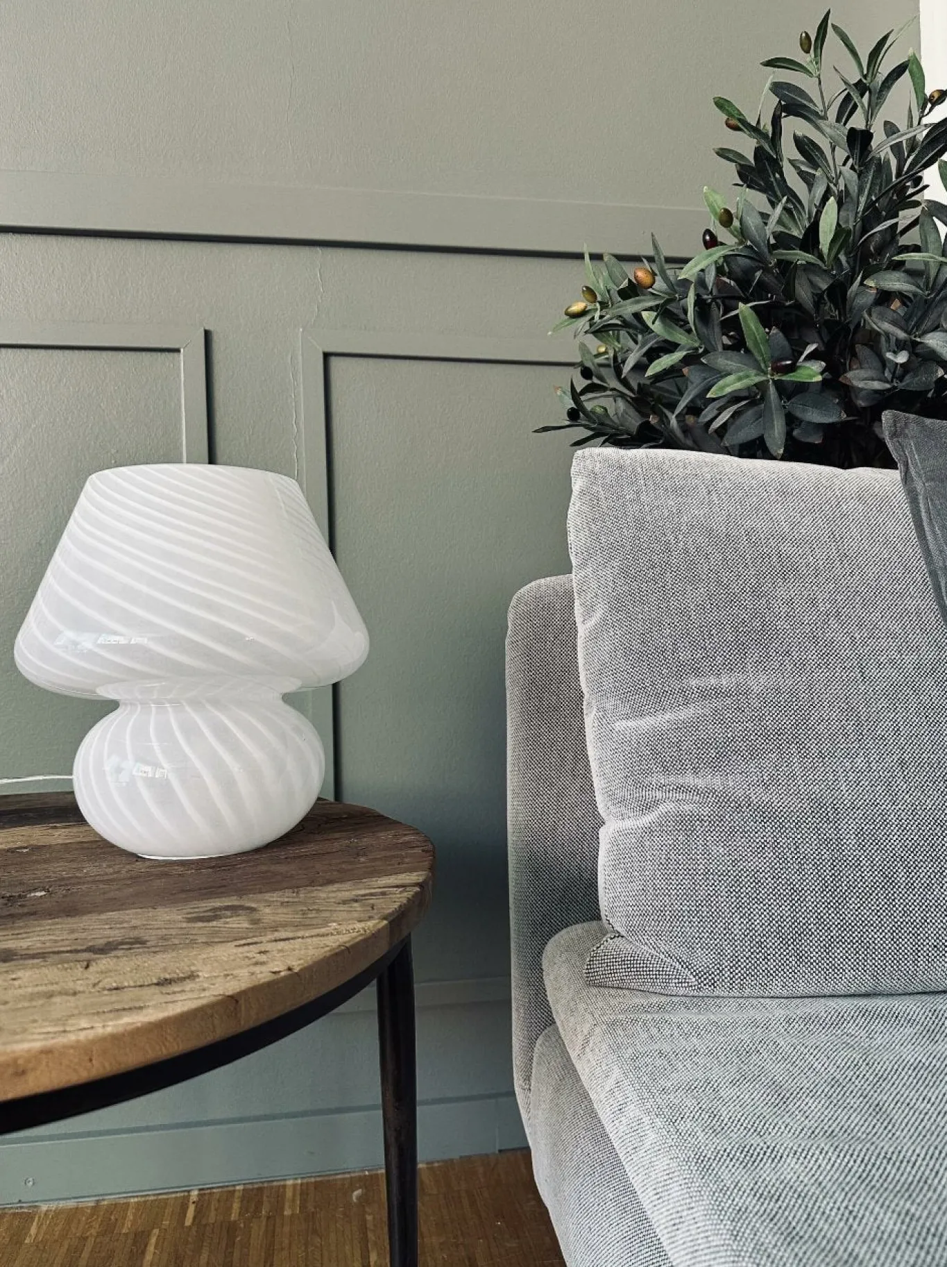 VIAMAJA Mushroom Lamper|Mushroom Lamper<Mushroom Large - Hvid mundblæst glas
