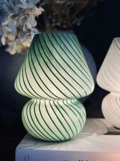 VIAMAJA Mushroom Lamper|Mushroom Lamper<Mushroom Medium - Grøn mundblæst glas